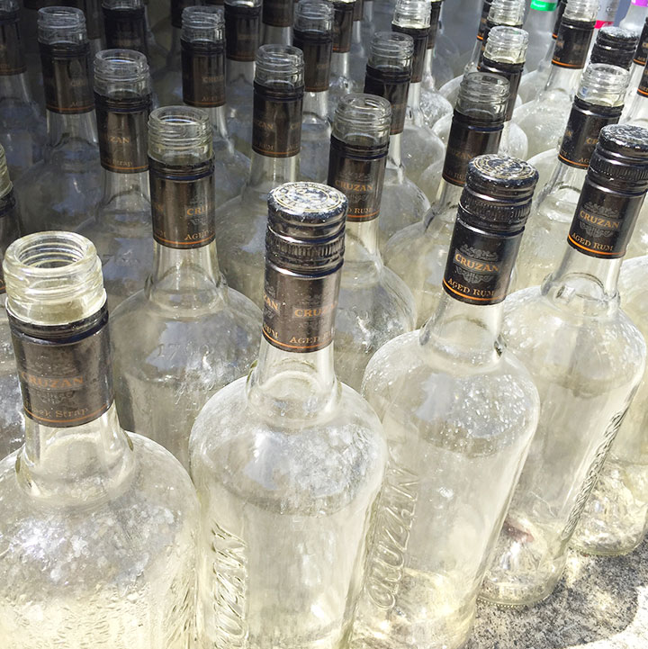 Clear CRU Rum Rocks Glass Bottles Reimagined